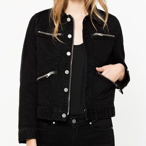 Zadig and Voltaire black denim jacket